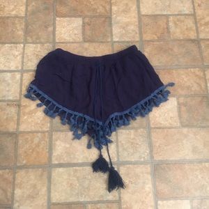 Orange creek blue drawstring shorts S